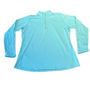 Nike Running Element Dri-FIT 1/2 Zip Pullover Aqua Blue - 1X